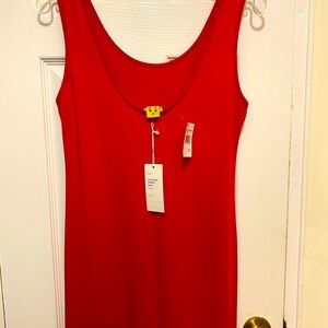 DAISY Red Sheath Maxi Dress Sleeveless Scoop Neck NWT Size XL Stretchy